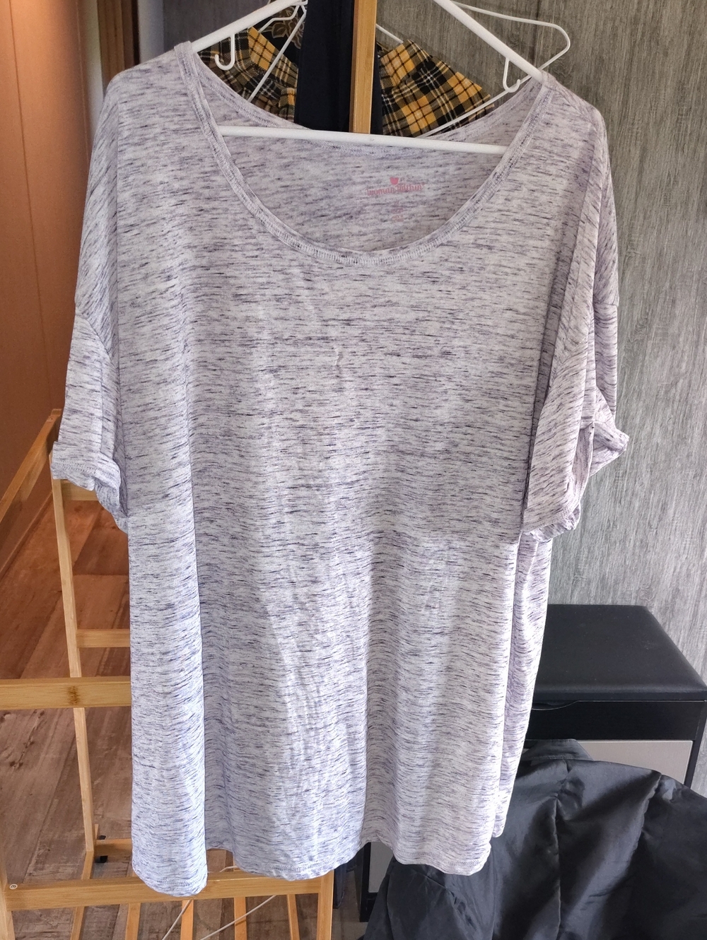Woman Within Heathered Light Gray Scoop Neck Tee